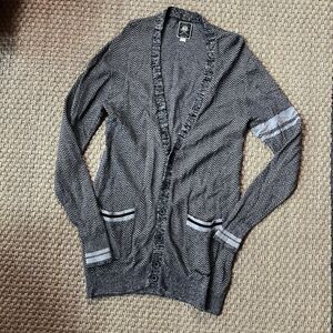 Diesel Tricot & Co Cardigan Ivy League School Jacket Men’s L Chevron Knit Pocket